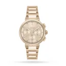 Pandora Gold-Tone Stainless Steel Watch with Black Dial - 1502592